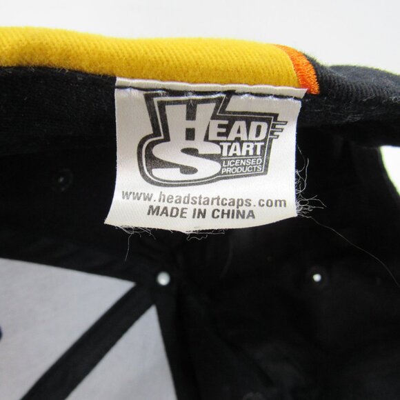 Bear Foot Embroidered Logo with Flames Men's Black Adjustable Strap Back Cap Hat - Picture 8 of 8